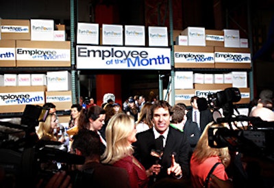 PartyPoker.net and Dunkin’ Donuts put their stamp on the boxes on the red carpet as well as at the party at the Hollywood Roosevelt Hotel.