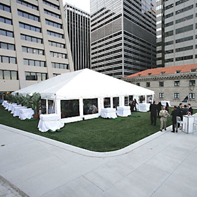A tented event at Elevated Acre.