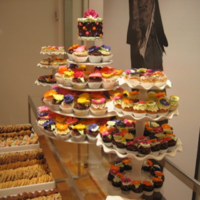 Eat My Words filled revolving displays with colourful cupcakes for the Stranger than Fiction after-party at Hugo Boss' flagship Yorkville store.