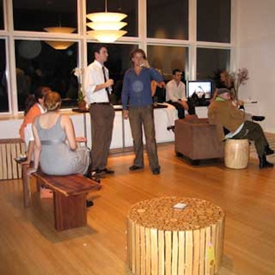 ABC Carpet & Home loaned eco-friendly furniture made from reclaimed wood.