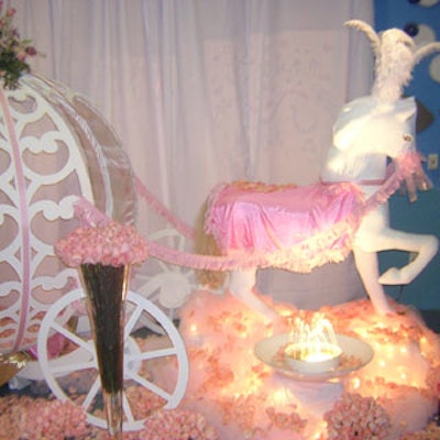 A horse-drawn carriage and plenty of pink accents created a fairytale vibe at the Miami Children's Museum.