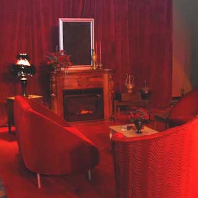 Room Service's furniture plus Outside the Lines' decor equaled a spooky parlor for guests to sit in.