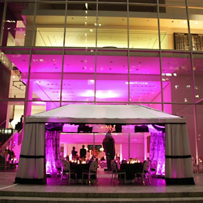 Event producer Chris Benarroch placed a tent outside MoMA for smokers and those who needed some fresh air (and who were willing to bear the chilly temperature).