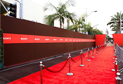 A red carpet welcomed Sony stars like Tom Hanks, Adam Sandler, Will Ferrell, and Debra Messing.