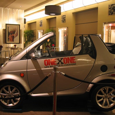 Sponsor Smart displayed one of its car models in the main hall.