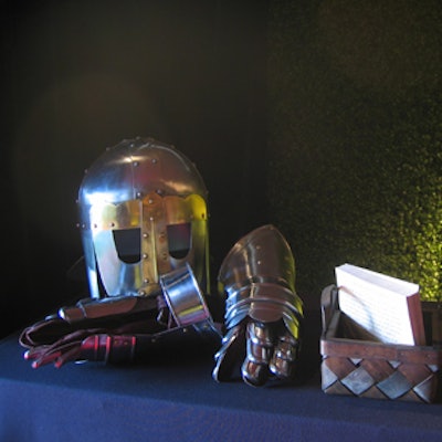 Accent pieces from Decor and More included medieval suits of armour.