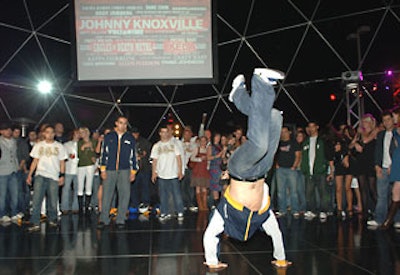 The Las Vegas break dancing crew the Knucklehead Zoo did an impromptu routine on the dance floor.