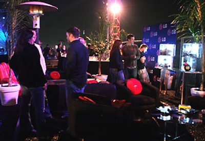 The LG gifting suite was also a private lounge with pool tables for the V.I.P. set.