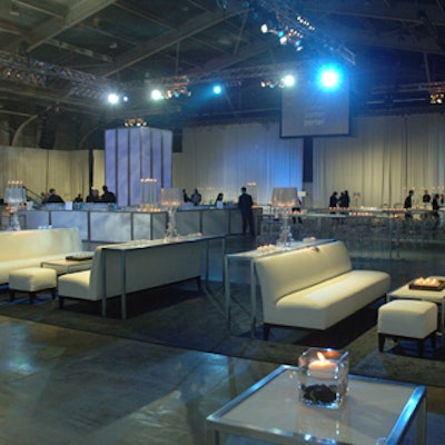 Contemporary Furniture Rentals supplied lounge furniture for Porter Airlines' media launch in the carrier's hanger at Toronto Island Airport.