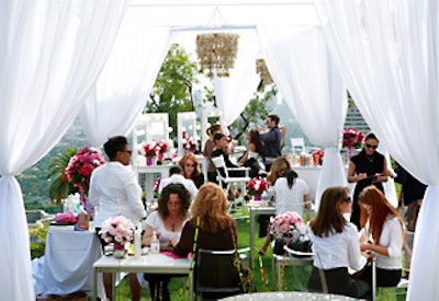 Guests got their hair styled and received manicures.