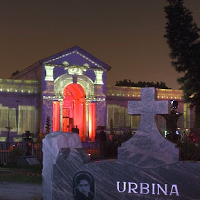 The Hollywood Forever Cemetery set a spooky scene for the launch of Xbox 360’s new game “Gears of War.”