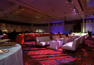 Lounge areas mixed with the dance floor and stage in the main event space.