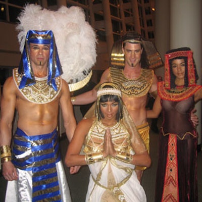 Costumed performers from Parafernalia Productions greeted guests and led them into the opera house.