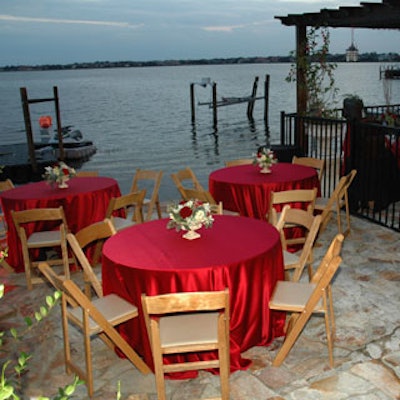 Taking place in the back deck of Toby Unwin's home, guests got a beautiful view of Big Sand Lake as they ate.