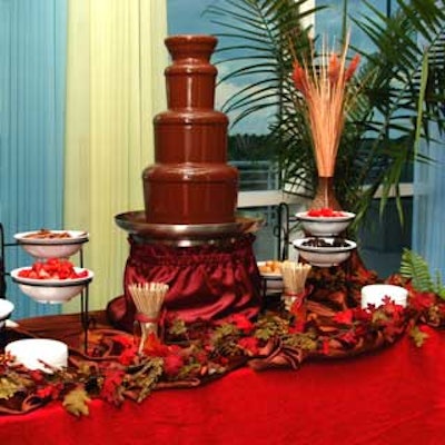Chocolate Fountains of South Florida set up a station as attractive as it was tasty.