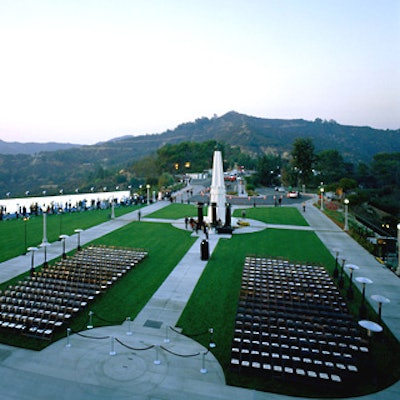 At the Griffith Observatory reopening gala, guests glimpsed the property's sweeping views.