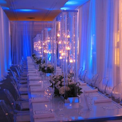 The 800 guests at Toronto Life magazine's 40th anniversary celebration at the Carlu dined in 10 shifts of 80 at a long communal table from Signature Rentals.