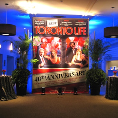 A large sign resembling a Toronto Life cover greeted guests at the entrance to the Carlu.