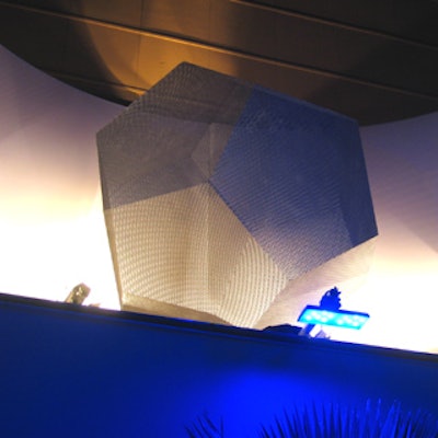 A perforated steel structure from Steel Art Design was one of many steel accent pieces.