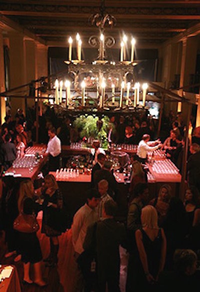 Guests sipped organic alcohol inside the ballroom.