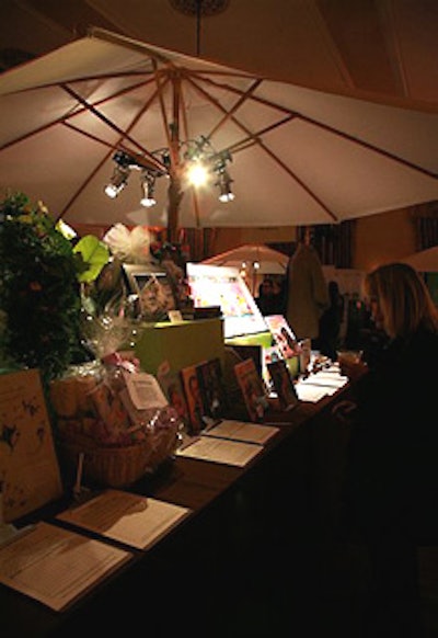 The silent auction included children's books signed by such stars as Billy Crystal and Jay Leno.