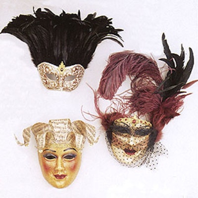Si Lucia Italian Importers sells Venetian carnival masks imported from Italy.