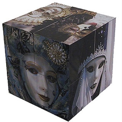 Made in Museum is a museum merchandise company based in Rome. Their 'Carnival Masks of Venice' collectable art cube evokes the spirit of Mardi Gras. They can also design customized cubes based on other images.