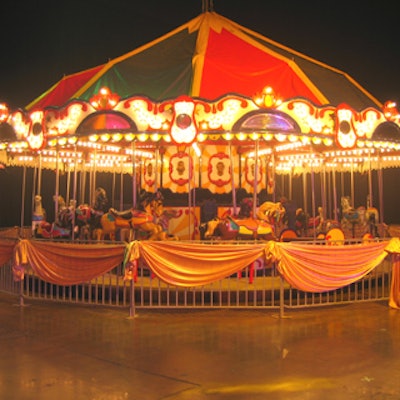 Guests took rides on a carousel.