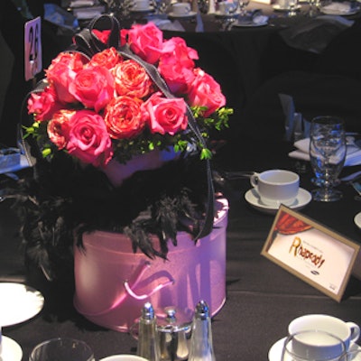 Rose bouquets topped the centerpieces.