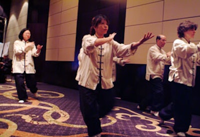 A tai chi demonstration by Yee's Hung Ga International Kung Fu added to the Asian theme.