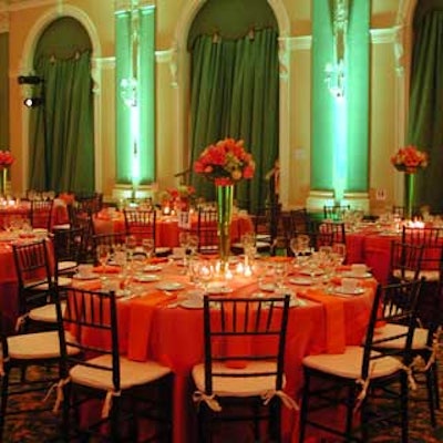 SHOWORKS used vibrant tones of lime green and orange for the All Children's Hospital Foundation's 21st annual society banquet.