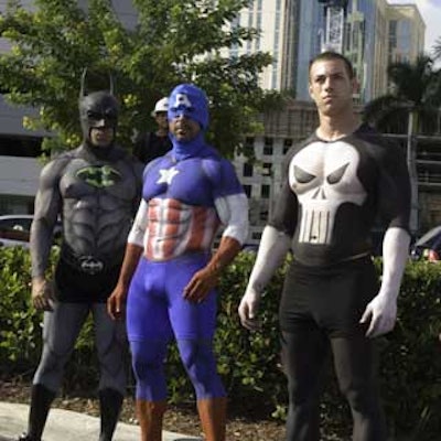 Body Paint by CJ/Drawing on People painted contestants as superheroes, including Batman, Captain America, and The Punisher.