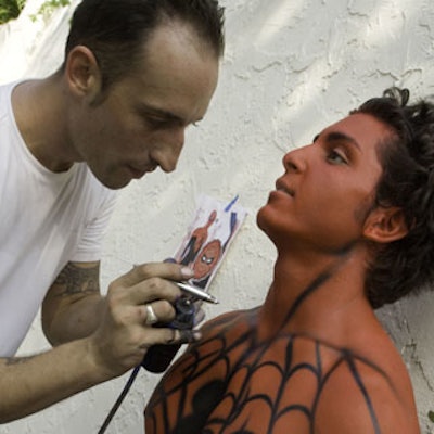 One of the artists turned a contestant into Spider-Man with the help of a sketch.