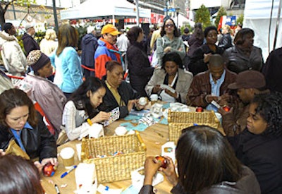 Ornament-making was one of the event’s free activities.