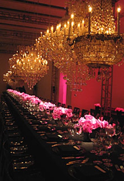 Before the event, 80 guests attended an elegant private dinner on the fifth floor of the museum.