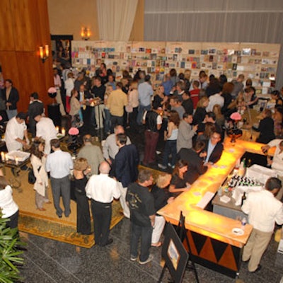 Guests en masse attended the show held in the upper lobby of the Ritz Carlton.