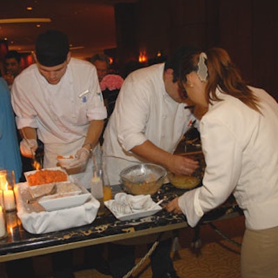 The Ritz's chefs prepared fresh ceviche for the event.