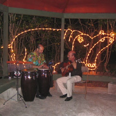 Latin guitarist Palomilo Diaz performed during the 'Beastkeeper' private cocktail party.