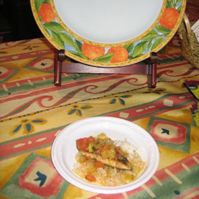Executive chef Cindy Hutson of Ortanique on the Mile prepared East Indian curried Hawaiian waloo with jasmine rice.