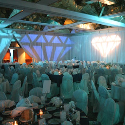 Glowing images of diamonds and gems were projected onto the ballroom walls for Camillus House's 'Denim and Diamonds' fund-raiser.