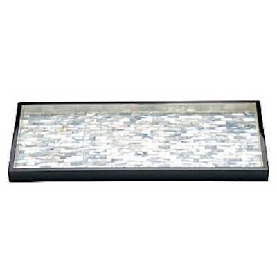 Turn your cocktail hour into an elegant affair with this mother-of-pearl cocktail tray from Suedebox. (17 by 7 inches, $100)