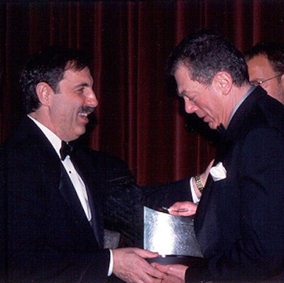Sol Adler, the Y's director of special events presented an award to Edgar Bronfman Sr. at the 92nd Street Y's gala. (Photo by Patrick McMullan)