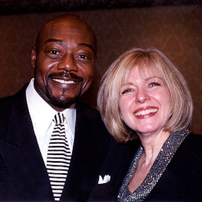 Earl Bryant, Smokey Robinson's road manager, posed with Eileen Solomon, the Y's special events producer. (Photo by Star Black)