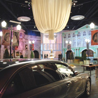 Backdrops of famous museums surrounded the reception area at this year's MAM Ball.