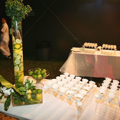 Catered Creations juiced up the decor with lemons and limes as accessories.