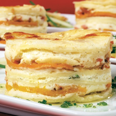 Neuman & Bogdonoff's rounds of lasagnetta include layers of butternut squash.