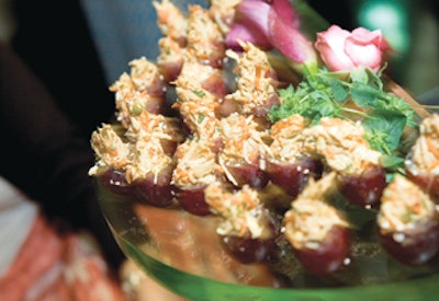 DM Cuisine's stuffed grapes blend a variety of textures.
