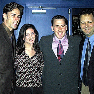 Jason Sehorn, benefit organizer Jennifer Flax, event chairman David O'Brien and SCOPE chairman Mark Honigfeld at SCOPE's winter fundraiser.