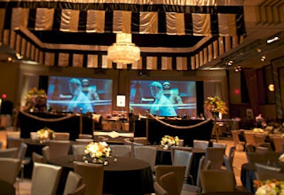 Rocky images played on screens throughout the grand ballroom space.