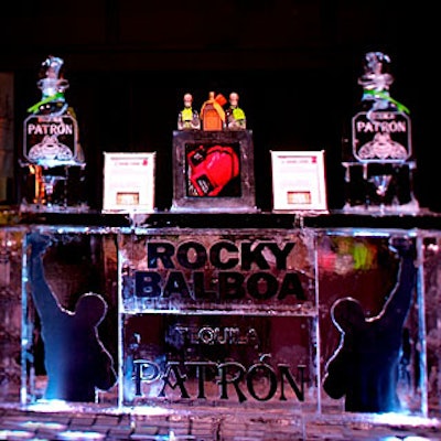 Patron poured its spirits at branded ice bars.